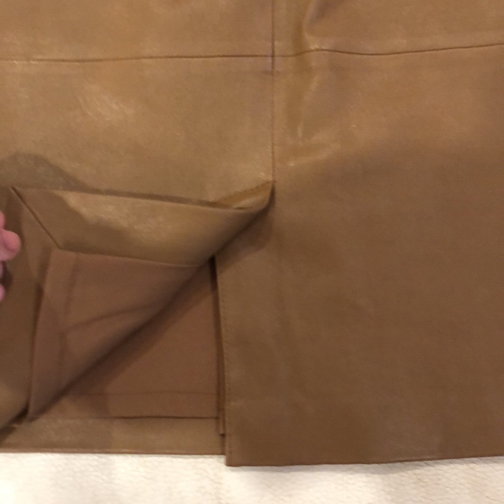 Talbots NWT Tan Leather Skirt - Picture 3 of 8